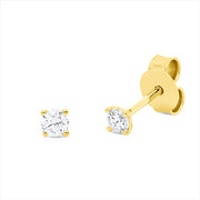 Ohrstecker    aus 750/-18 Karat Gelbgold mit 2 Diamanten 0