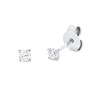 Ohrstecker    aus 750/-18 Karat Weißgold mit 2 Diamanten 0