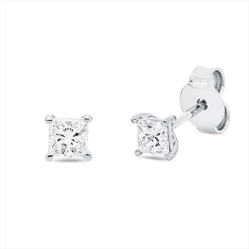 Ohrstecker    aus 750/-18 Karat Weißgold mit 2 Diamanten 0