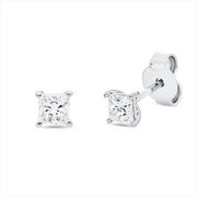 Ohrstecker    aus 750/-18 Karat Weißgold mit 2 Diamanten 0