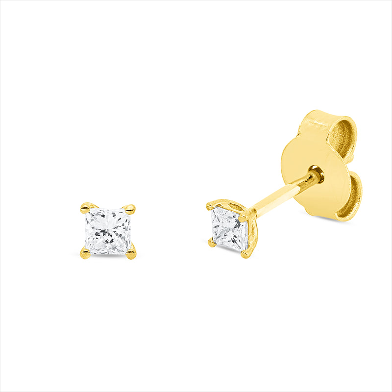 Ohrstecker    aus 750/-18 Karat Gelbgold mit 2 Diamanten 0
