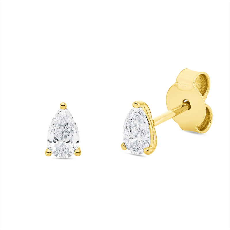 Ohrstecker    aus 750/-18 Karat Gelbgold mit 2 Diamanten 0