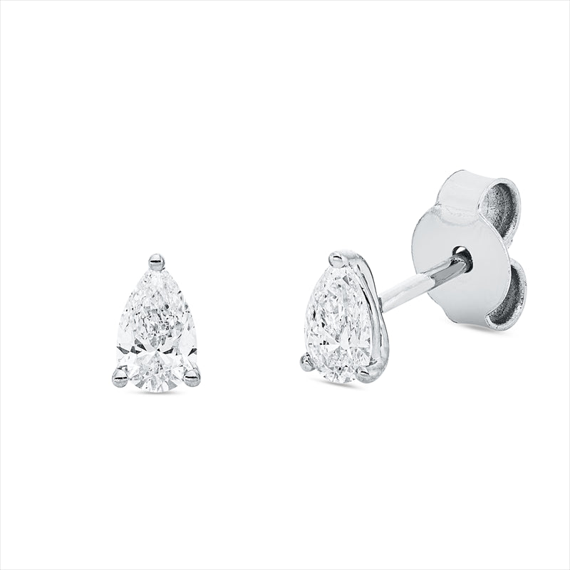 Ohrstecker    aus 750/-18 Karat Weißgold mit 2 Diamanten 0