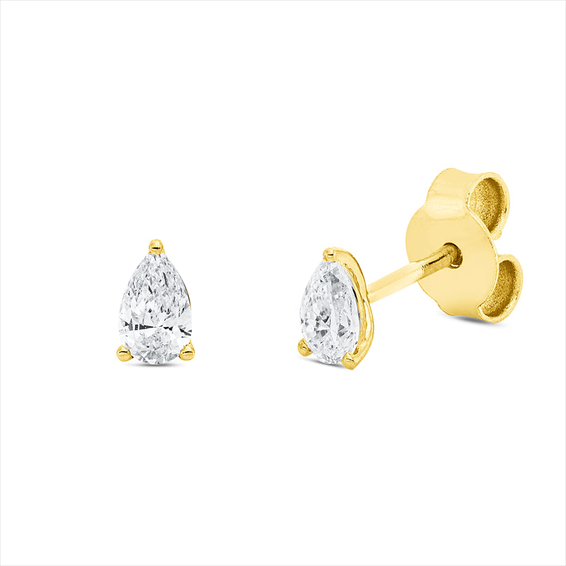 Ohrstecker    aus 750/-18 Karat Gelbgold mit 2 Diamanten 0