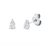 Ohrstecker    aus 750/-18 Karat Weißgold mit 2 Diamanten 0