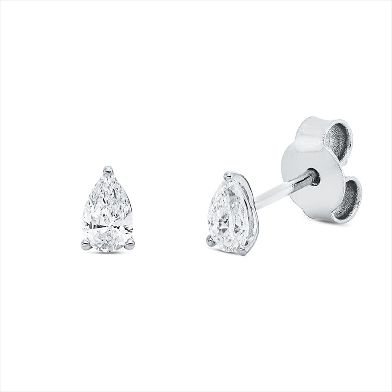 Ohrstecker    aus 750/-18 Karat Weißgold mit 2 Diamanten 0