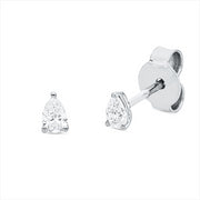 Ohrstecker    aus 750/-18 Karat Weißgold mit 2 Diamanten 0