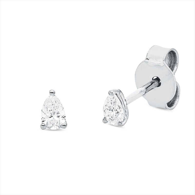 Ohrstecker    aus 750/-18 Karat Weißgold mit 2 Diamanten 0