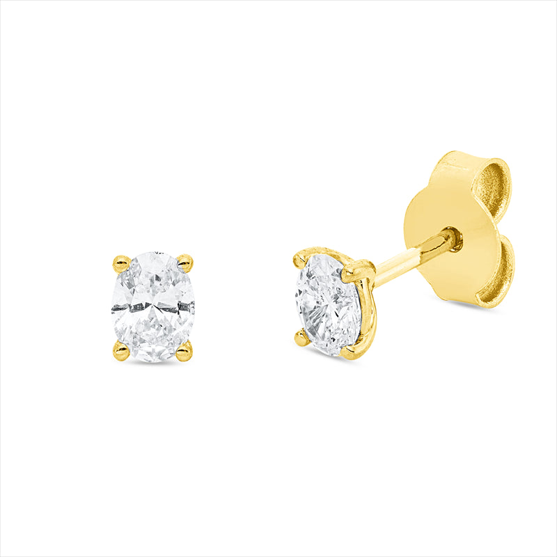 Ohrstecker    aus 750/-18 Karat Gelbgold mit 2 Diamanten 0