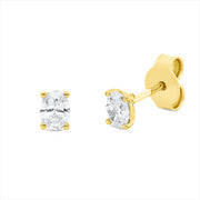 Ohrstecker    aus 750/-18 Karat Gelbgold mit 2 Diamanten 0