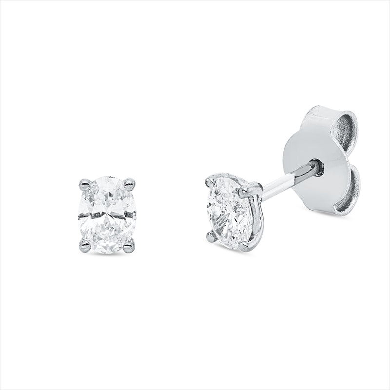 Ohrstecker    aus 750/-18 Karat Weißgold mit 2 Diamanten 0