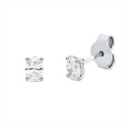 Ohrstecker    aus 750/-18 Karat Weißgold mit 2 Diamanten 0