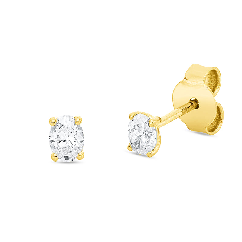 Ohrstecker    aus 750/-18 Karat Gelbgold mit 2 Diamanten 0