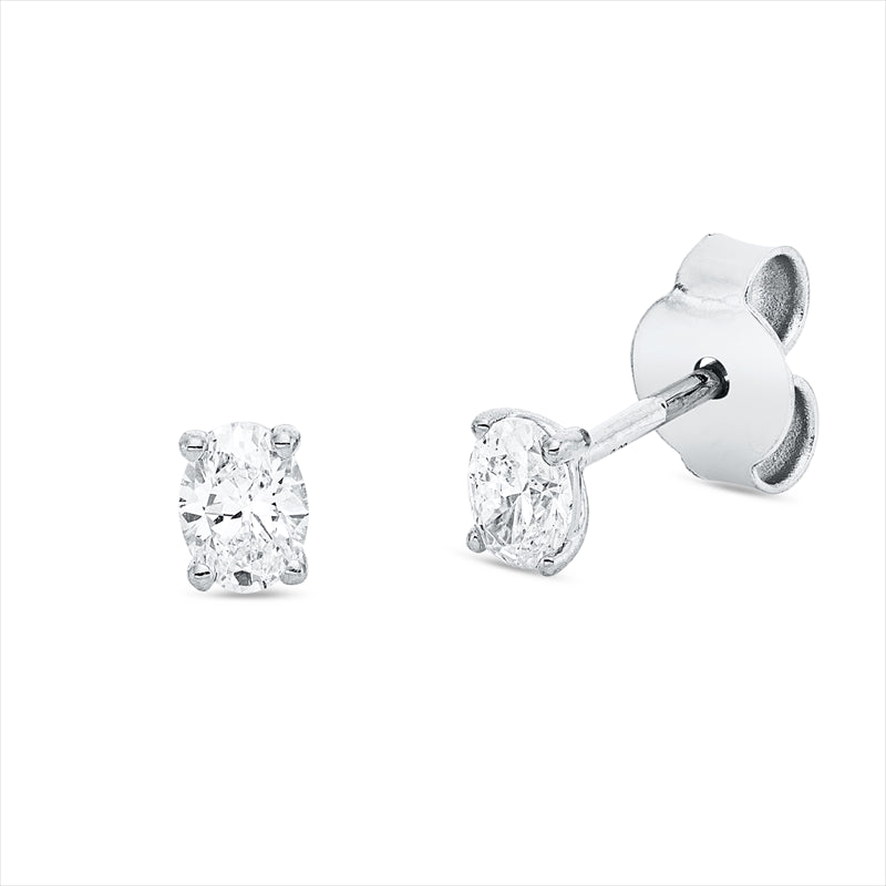 Ohrstecker    aus 750/-18 Karat Weißgold mit 2 Diamanten 0