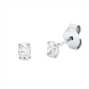 Ohrstecker    aus 750/-18 Karat Weißgold mit 2 Diamanten 0