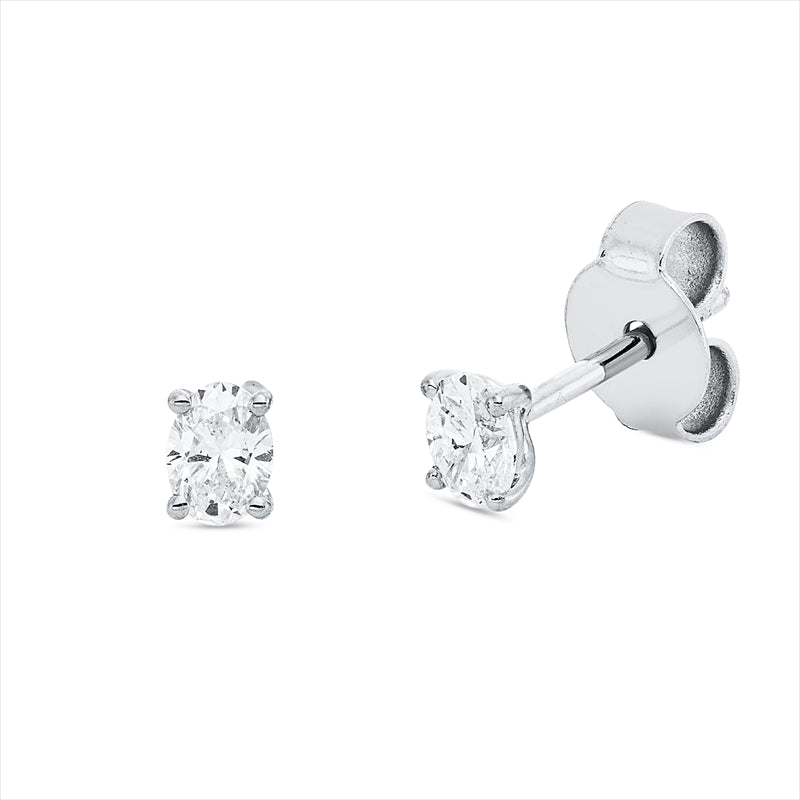 Ohrstecker    aus 750/-18 Karat Weißgold mit 2 Diamanten 0