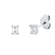 Ohrstecker    aus 750/-18 Karat Weißgold mit 2 Diamanten 0