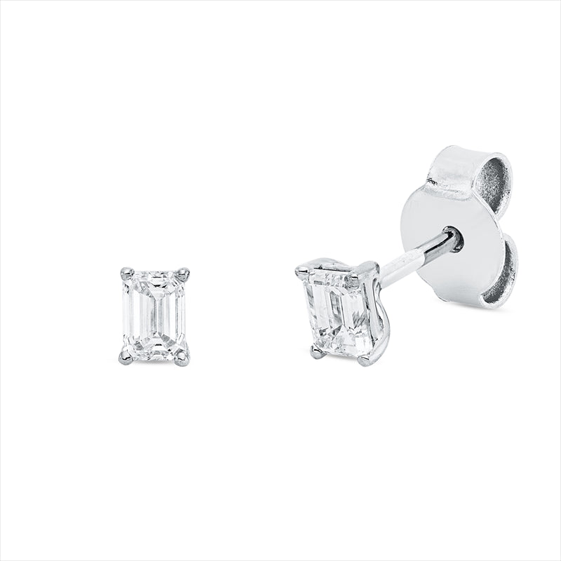 Ohrstecker    aus 750/-18 Karat Weißgold mit 2 Diamanten 0