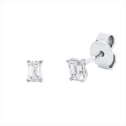 Ohrstecker    aus 750/-18 Karat Weißgold mit 2 Diamanten 0