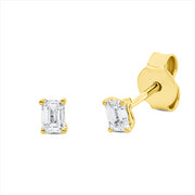 Ohrstecker    aus 750/-18 Karat Gelbgold mit 2 Diamanten 0