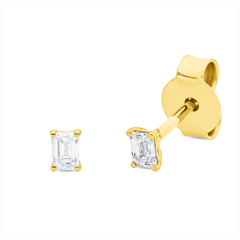 Ohrstecker    aus 750/-18 Karat Gelbgold mit 2 Diamanten 0