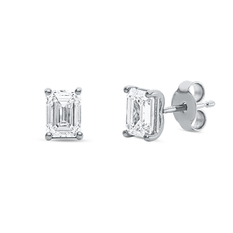Ohrstecker    aus 750/-18 Karat Weißgold mit 2 Diamanten 2