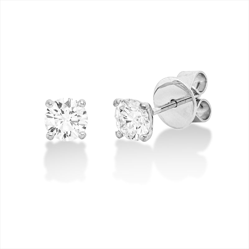 Ohrstecker    aus 750/-18 Karat Weißgold mit 2 Diamanten 0