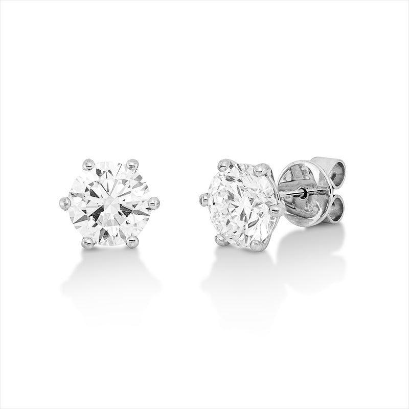 Ohrstecker    aus 750/-18 Karat Weißgold mit 2 Diamanten 3