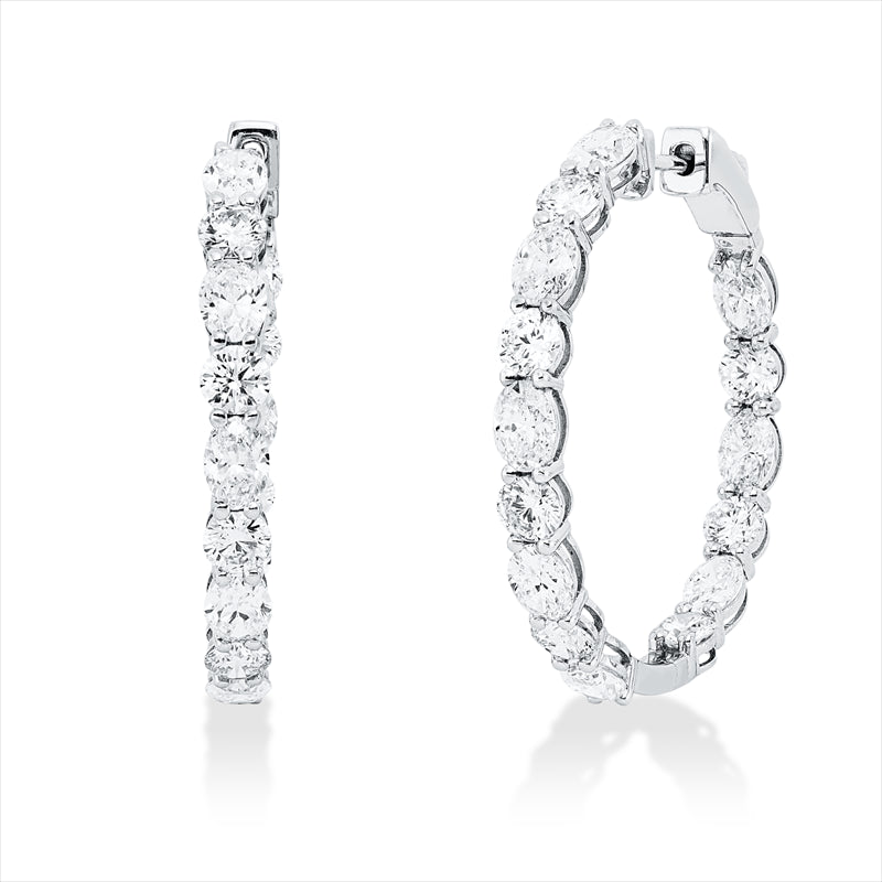 Creolen    aus 750/-18 Karat Weißgold mit 30 Diamanten 5