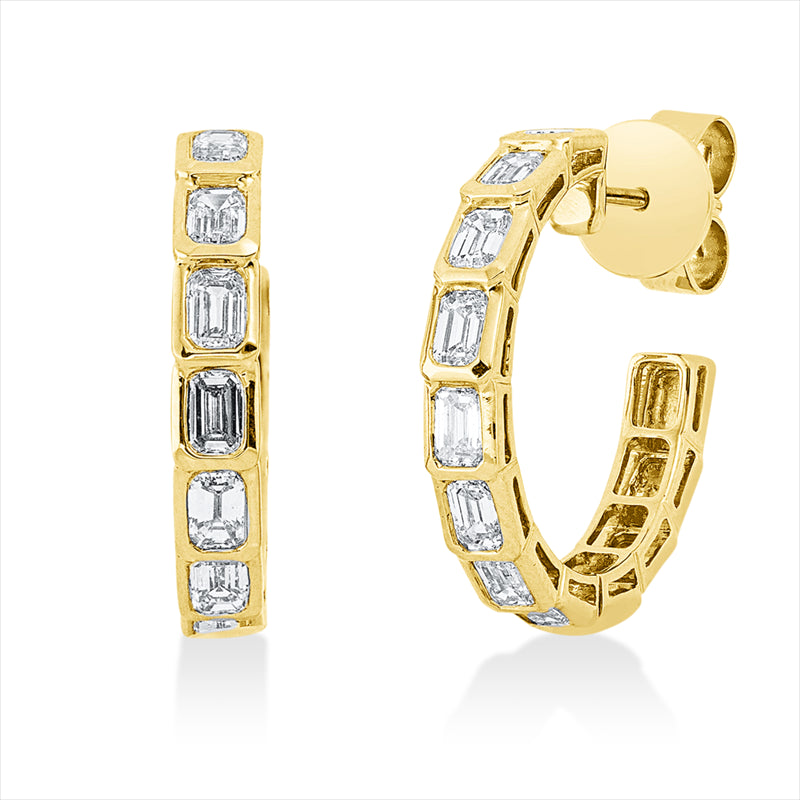 Ohrstecker    aus 750/-18 Karat Gelbgold mit 16 Diamanten 1