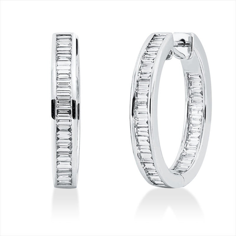 Creolen    aus 750/-18 Karat Weißgold mit 64 Diamanten 3