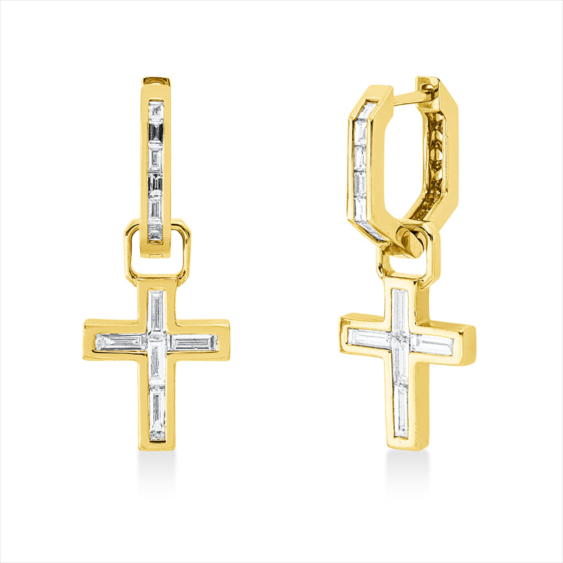 Ohrschmuck    aus 750/-18 Karat Gelbgold mit 24 Diamanten 0