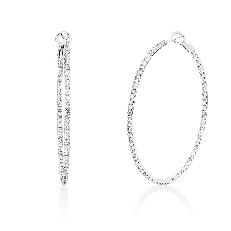 Creolen    aus 750/-18 Karat Weißgold mit 142 Diamanten 2