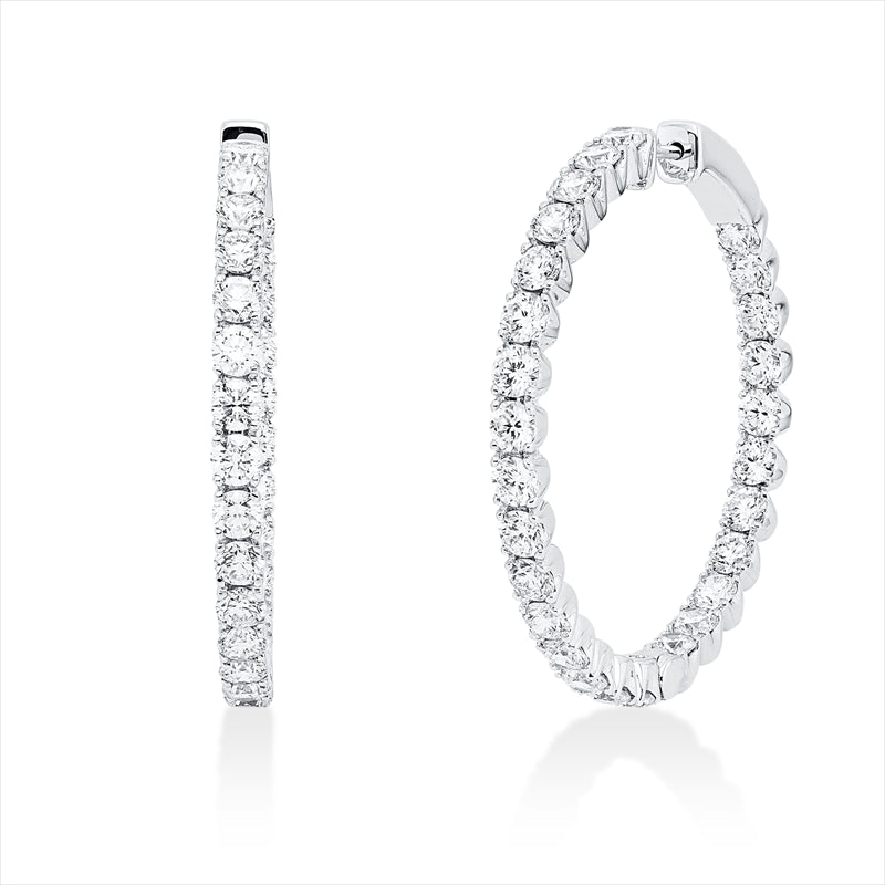 Creolen    aus 750/-18 Karat Weißgold mit 66 Diamanten 2