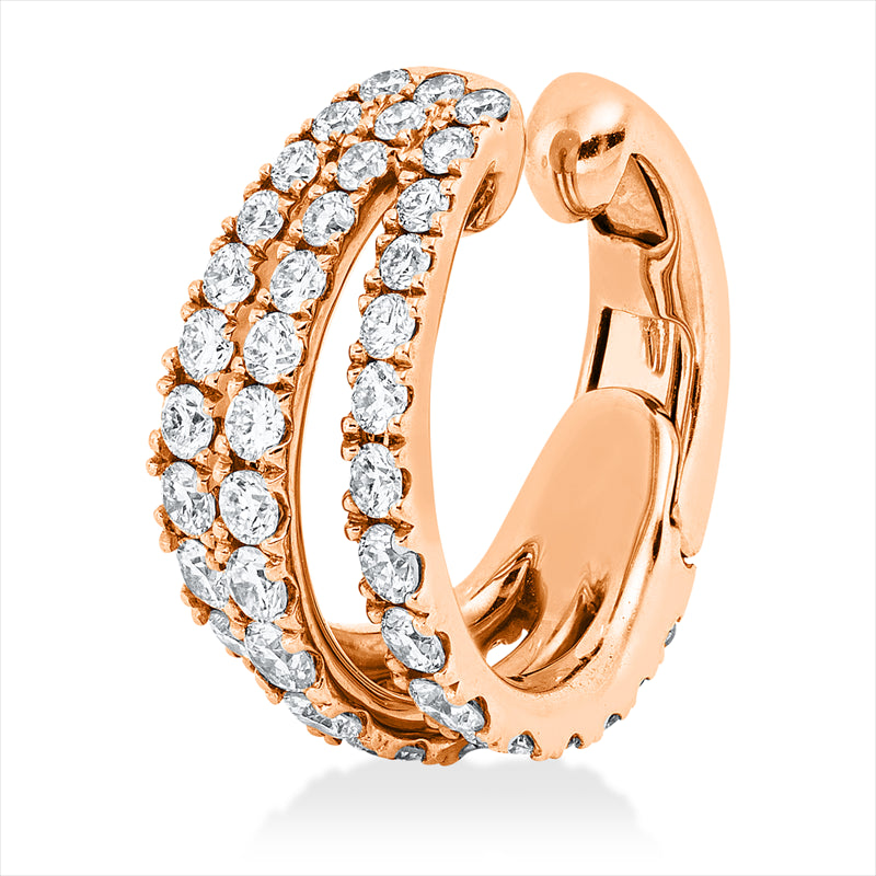 Creolen    aus 750/-18 Karat Rotgold mit 47 Diamanten 0