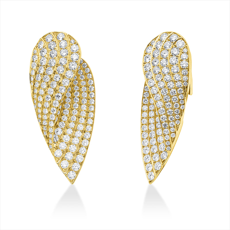 Creolen    aus 750/-18 Karat Gelbgold mit 242 Diamanten 8