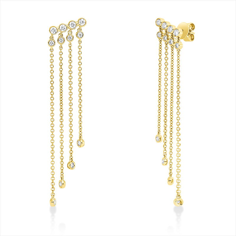 Ohrschmuck    aus 585/-14 Karat Gelbgold mit 24 Diamanten 0