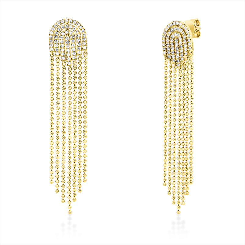 Ohrschmuck    aus 585/-14 Karat Gelbgold mit 116 Diamanten 0