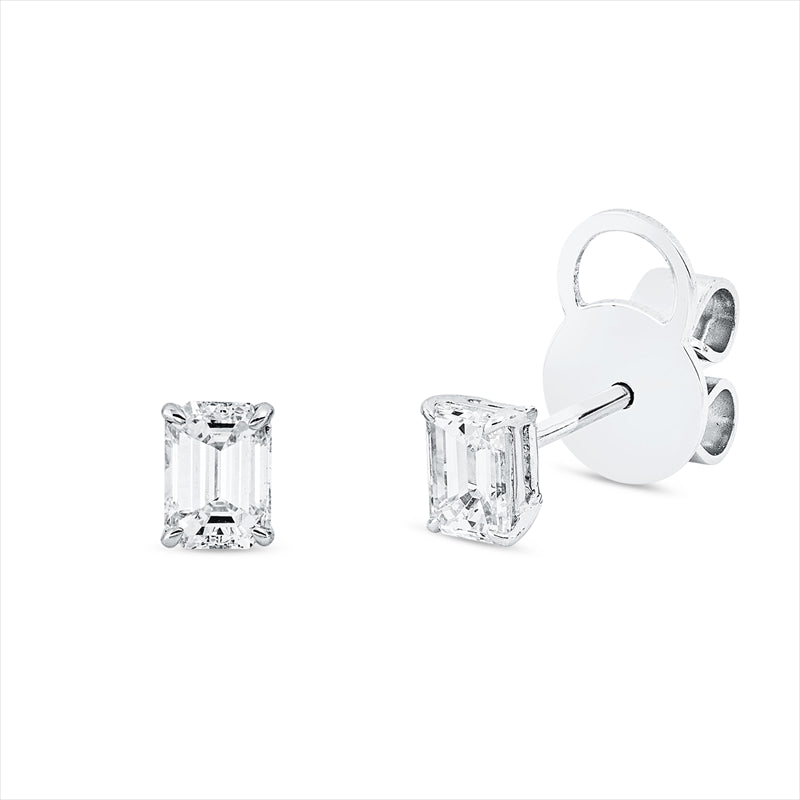 Ohrstecker    aus 750/-18 Karat Weißgold mit 2 Diamanten 0