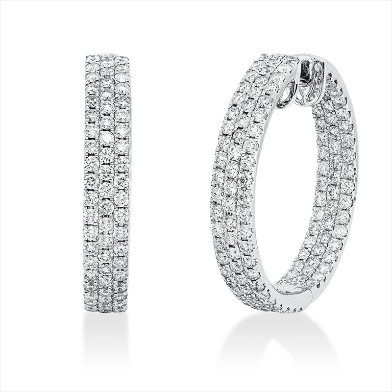 Creolen    aus 585/-14 Karat Weißgold mit 242 Diamanten 2