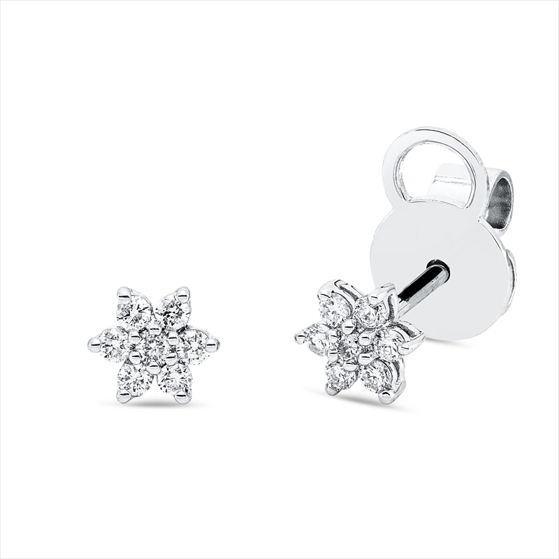 Ohrstecker    aus 750/-18 Karat Weißgold mit 14 Diamanten 0