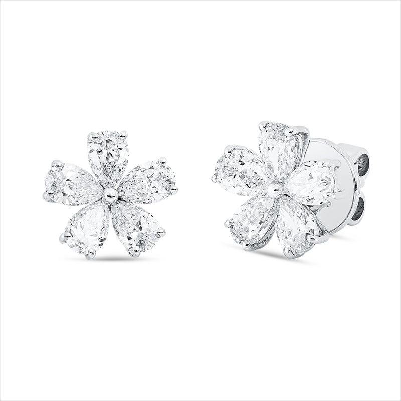 Ohrstecker    aus 750/-18 Karat Weißgold mit 10 Diamanten 1