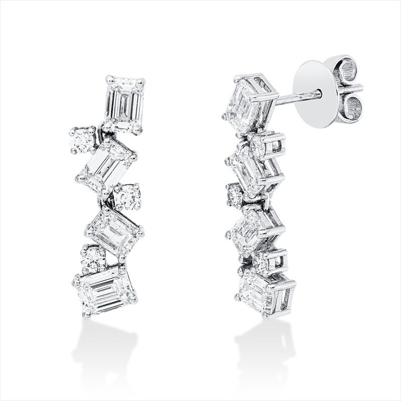 Ohrschmuck    aus 750/-18 Karat Weißgold mit 14 Diamanten 3