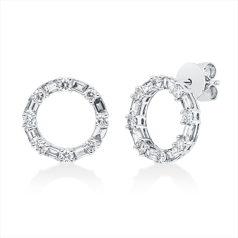 Ohrschmuck    aus 750/-18 Karat Weißgold mit 32 Diamanten 0