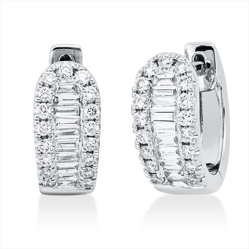 Creolen    aus 585/-14 Karat Weißgold mit 54 Diamanten 0