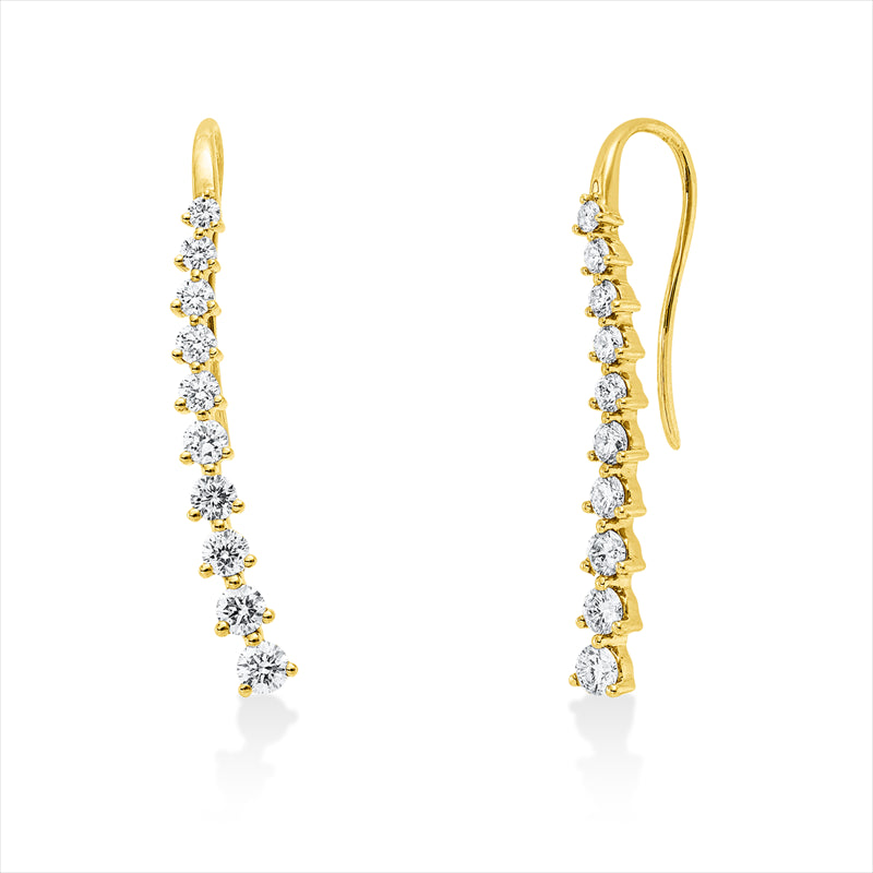 Ohrschmuck    aus 750/-18 Karat Gelbgold mit 20 Diamanten 0