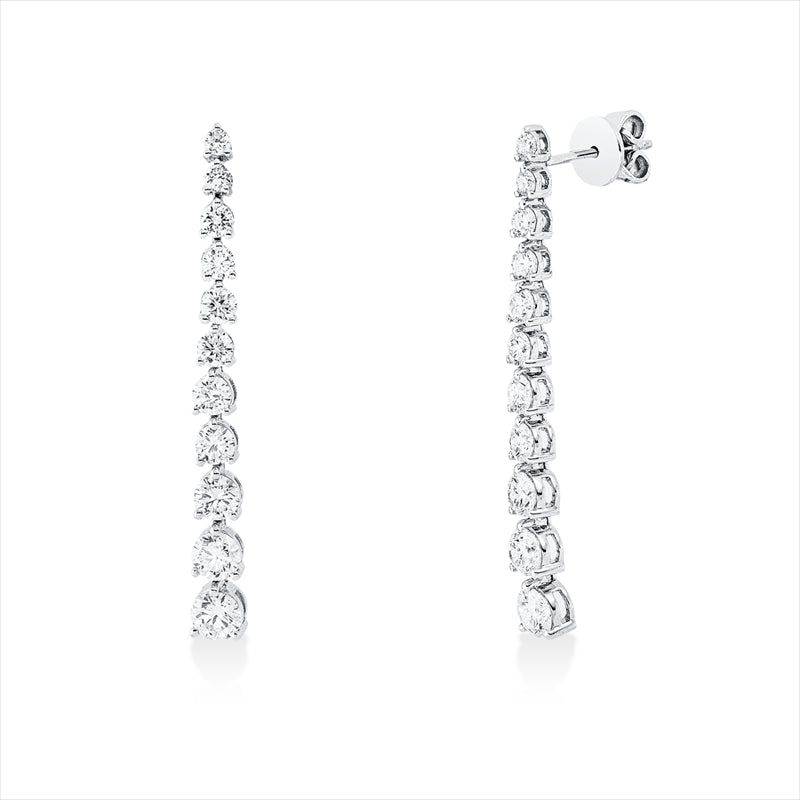 Ohrschmuck    aus 750/-18 Karat Weißgold mit 22 Diamanten 2