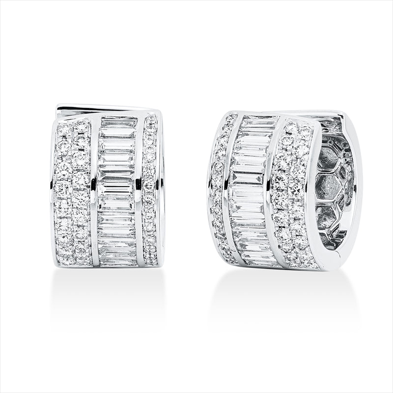 Creolen    aus 750/-18 Karat Weißgold mit 88 Diamanten 1