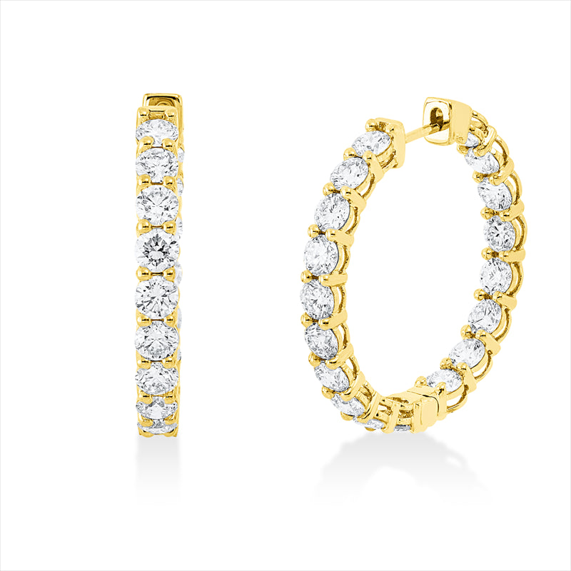 Creolen    aus 750/-18 Karat Gelbgold mit 36 Diamanten 3