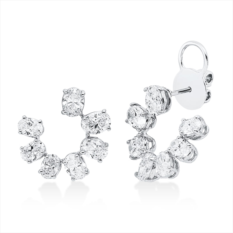 Ohrschmuck    aus 750/-18 Karat Weißgold mit 14 Diamanten 4